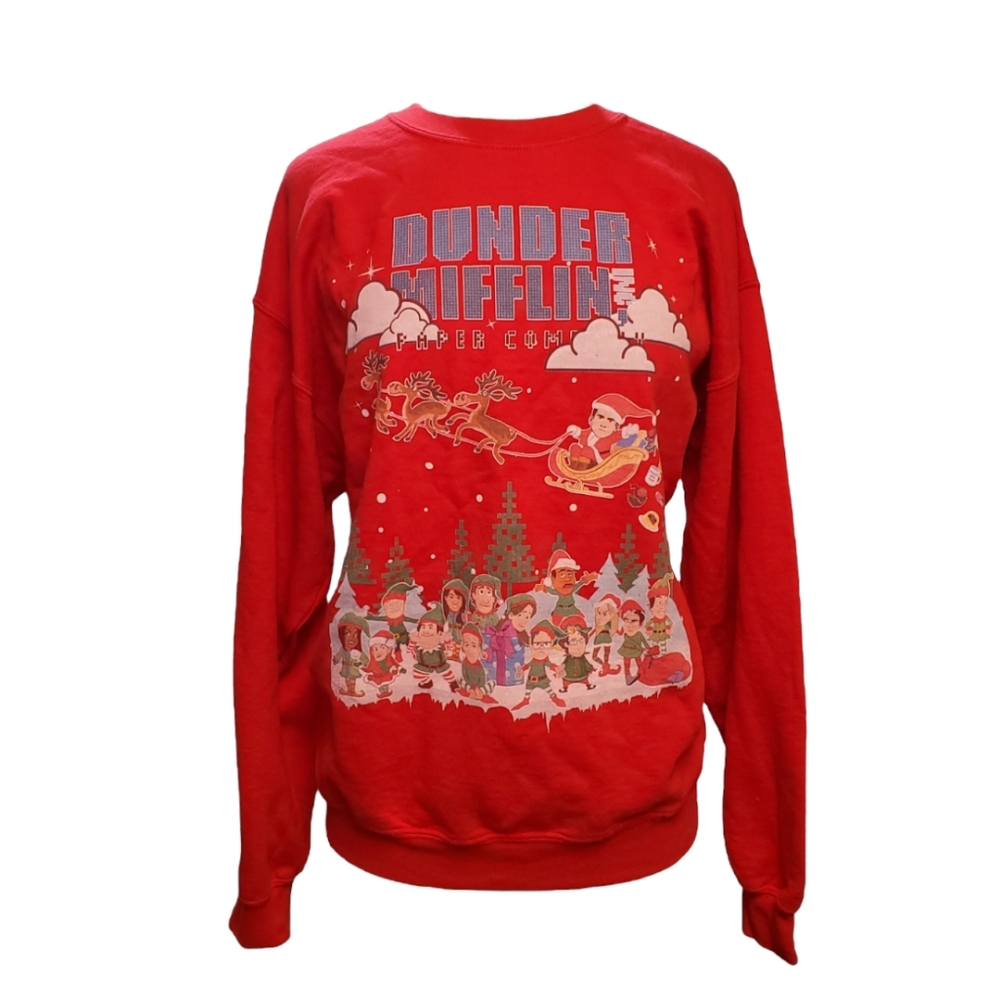 Christmas Cartoon The Office Show Dunder Mifflin Sweatshirt